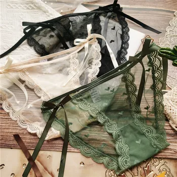 Vrouwen Kant Boog Slipje Comfort Hollow Out Slips Hart Ondergoed Vrouw Sexy Pantys Intimi Onderbroek Ml Xl