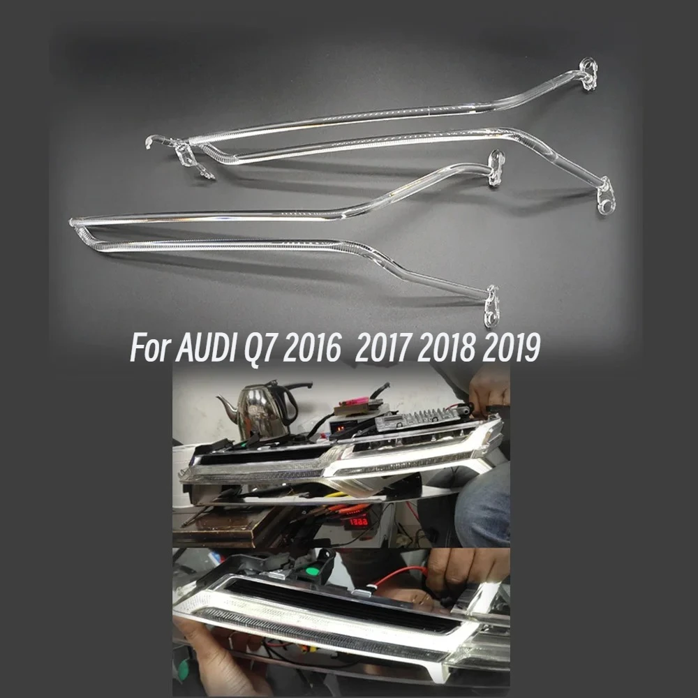 

For AUDI Q7 2016 2017 2018 2019 Car LED DRL Daytime Running Lights Light Guide Plate Tube Strip