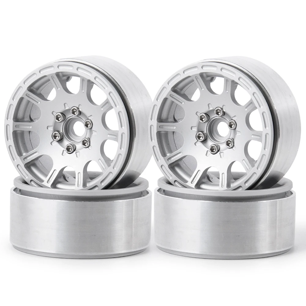 AXSPEED 4 stuks 1.9/2.2 inch Legering Metalen Beadlock Velgen voor 1/10 Schaal AXIALE SCX10 D90 CC01 RC Crawler Auto Upgrade Onderdelen