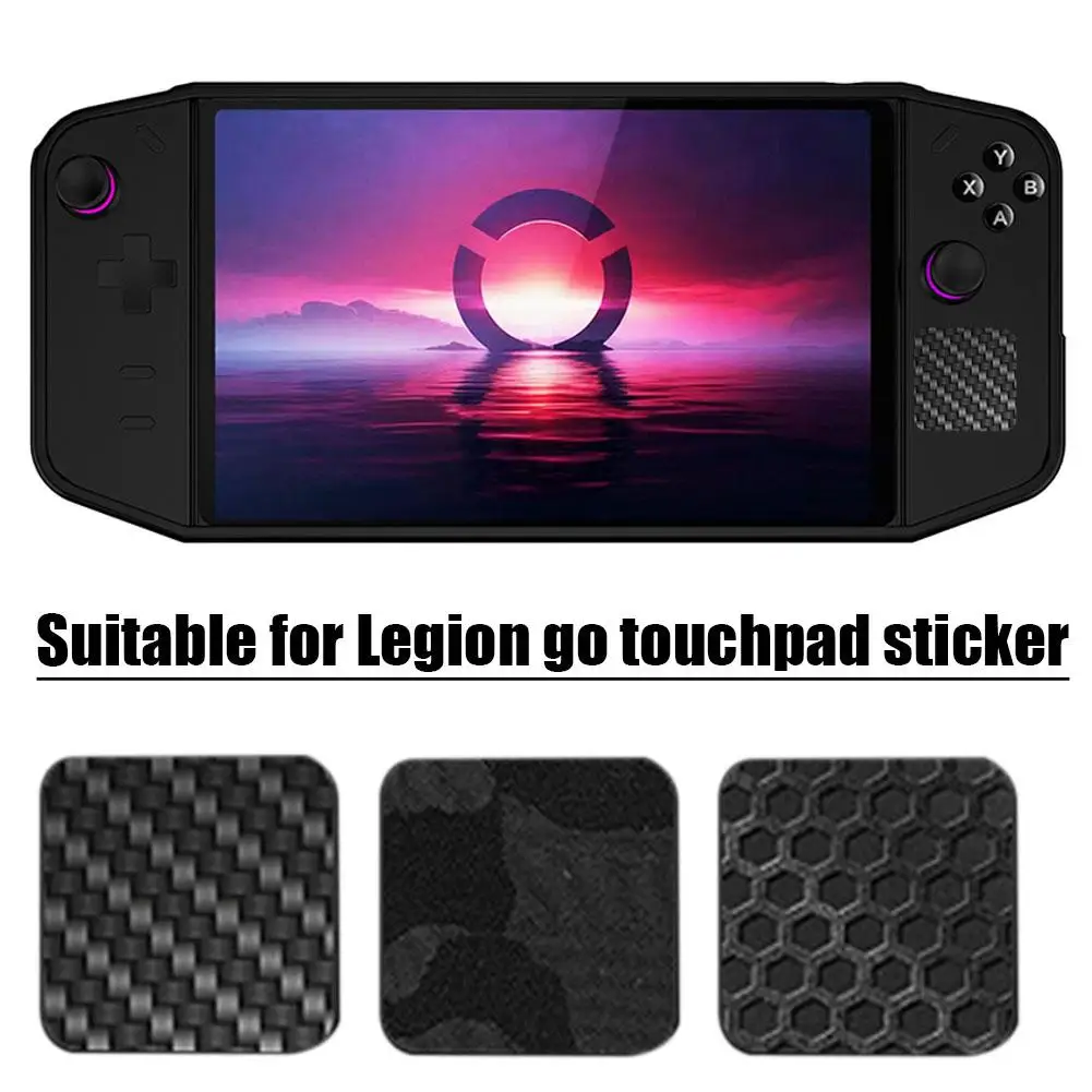 Geeignet für Legion Go Gaming Console Touchpad-Aufkleber, hand gemusterte Knopf folie mit Kohle faser muster, Tarn relief aufkleber