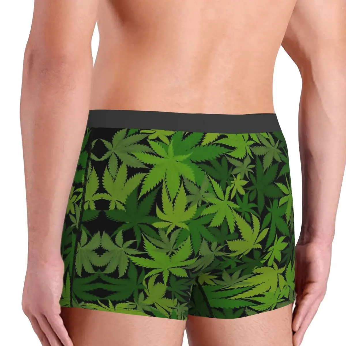 Weed Leaf Camo Camouflage Army Underpants Homme Panties Men\'s Underwear Ventilate Shorts Boxer Briefs