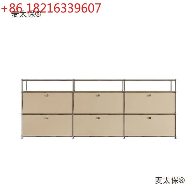 YAOMinimalist Modular Side Cabinet Stainless Steel TV Stand Storage Unit Modern Simple Design for Living Room Home Organization
