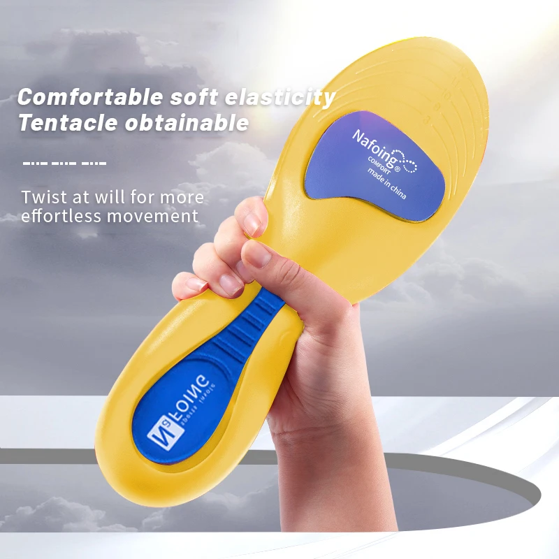 1pair 4D Orthopedic Sport Insoles Soft Breathable High-elasticity Shock Absorption Running Shoe Pad For Men Women Latex Massage