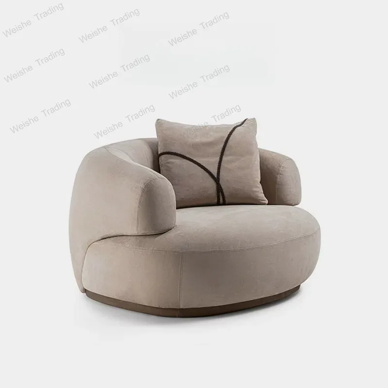 

Minimalist matte fabric leisure chair light luxury modern living room single sofa chair