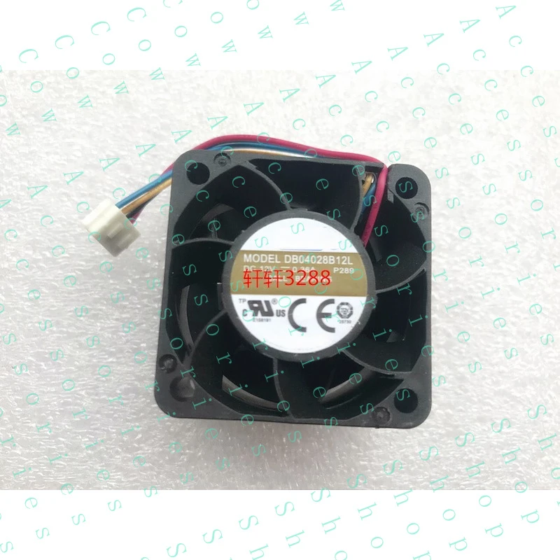 PP+ 1X  4-wire dual ball cooling fan DB04028B12L 12V 0.36A 4CM 4028