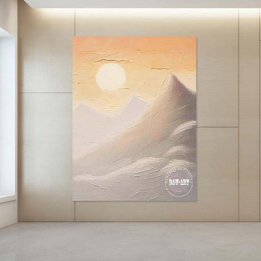 أحدث وصول، جدار فني جميل للمناظر الجبلية، لوحات تجريدية من القماش، بدون إطار، صورة بتصميم عصري مصنوع يدويًا