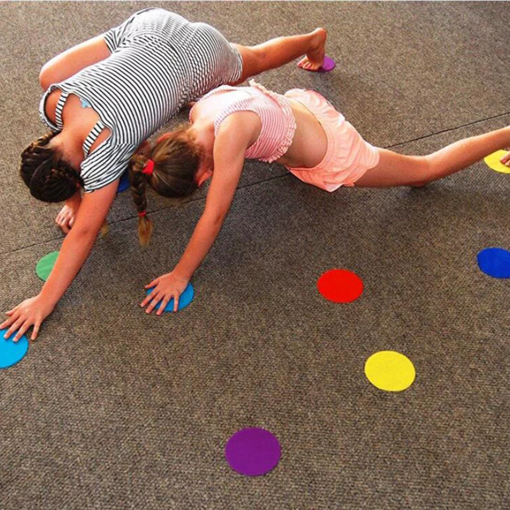 

30Pcs Carpet Marker Stickers Round Shape Bright Color Creative for Home Bedroom Living Room Office Carpet Positioning