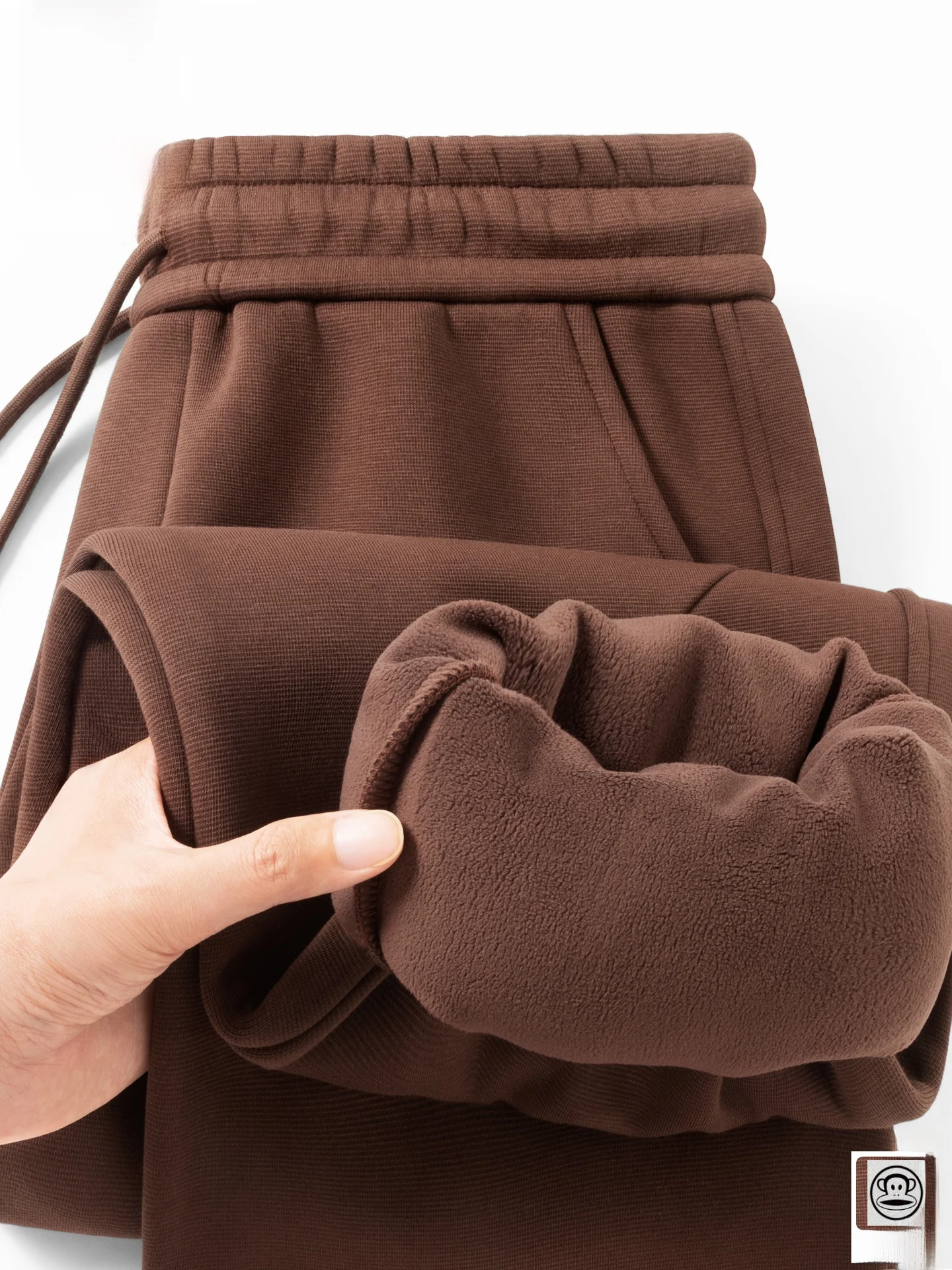 

Мужские прямые брюки на флисовой подкладке, повседневные брюки, осенне-зимняя одежда, износостойкие и теплые, свободного кроя, с эластичной талией