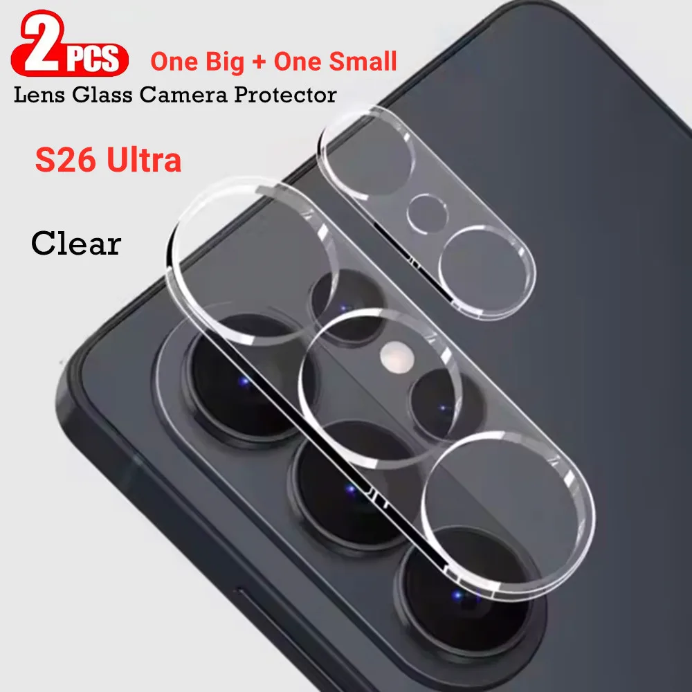 

2 шт. 3D защитное стекло для камеры с полным покрытием для Samsung Galaxy A17 A37 A57 A56 A36 A16 S25 Plus S26 Ultra HD