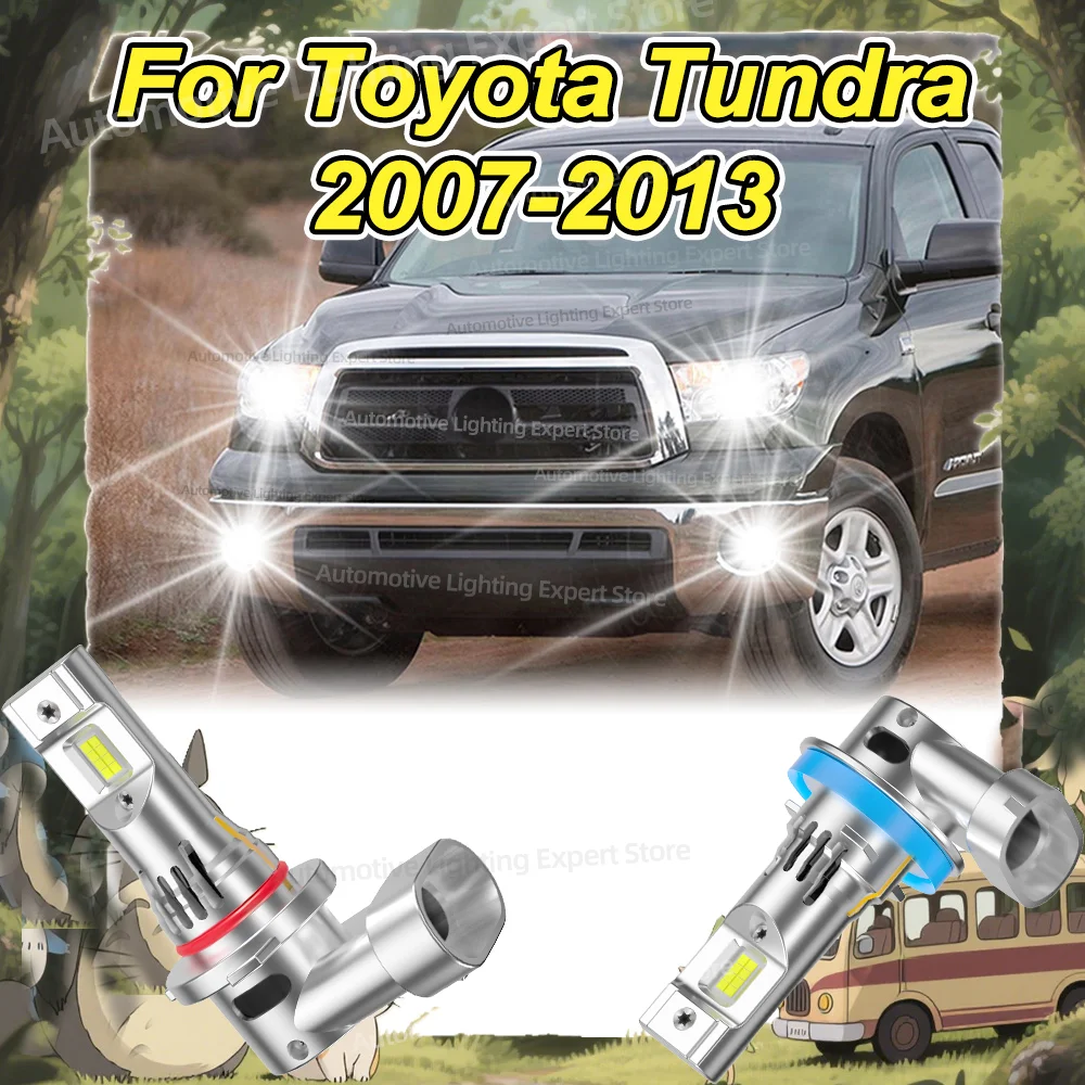 2/4 قطعة LED المصباح Canbus توربو مصباح 6000K سيارة ضوء مع مروحة لتويوتا تندرا 2007 2008 2009 2010 2011 2012 2013 #1