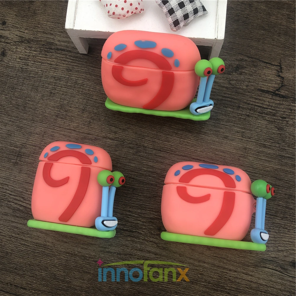 Süße Schnecken etui für Airpods 1//Pro/Pro2 Silikon hüllen für Apple Air Pods Bluetooth-Kopfhörer abdeckung schöne Schutzhülle