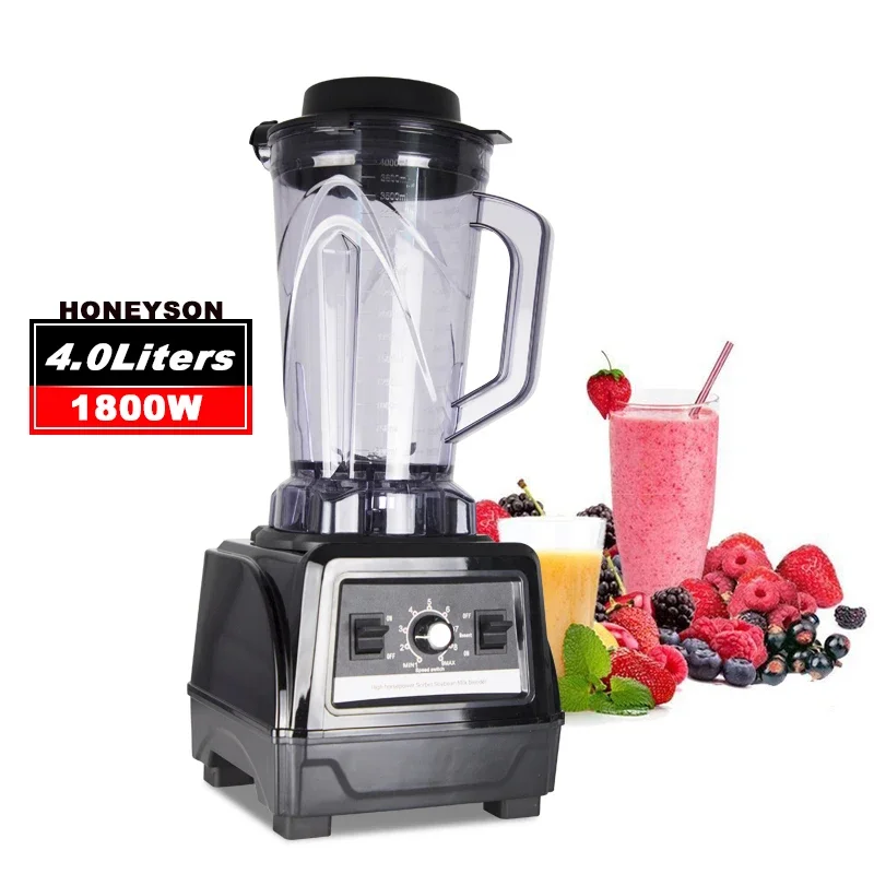 

Kitchen Countertop Heavy Duty 4 Liter Commercial Blender 1800W Powerful Food Processors Mixer