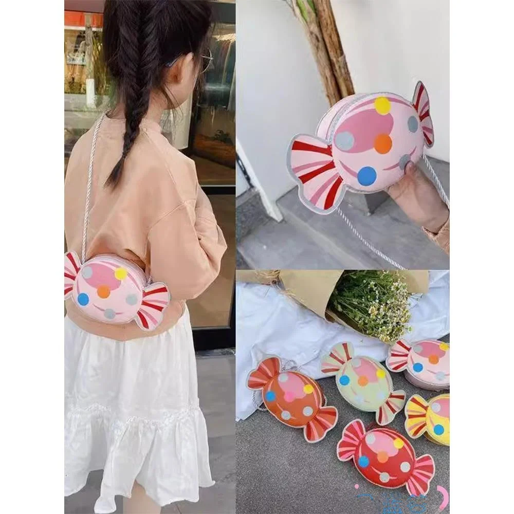

Candy Colored Diagonal Small Bag Sli Children's Bapa ex Single oulder Bag for Kids Trendy Personalized Bag