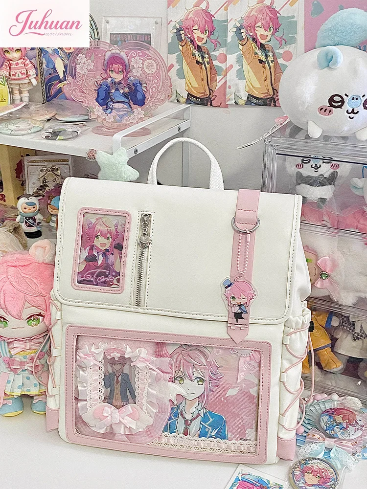 Original Flip Cover Japanese College School Bag Daily Ltabag Daily Large Food Volume Two-dimensional Comic Show Neutral Backpack