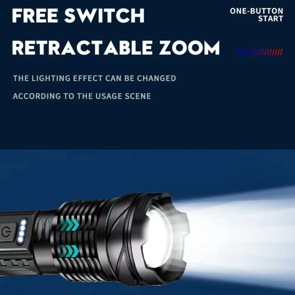 1 قطعة مصباح يدوي قوي 30 واط UltraBright USB مصباح ليد جيب قابل لإعادة الشحن مع ضوء العمل COB لملحقات الإضاءة في الهواء الطلق