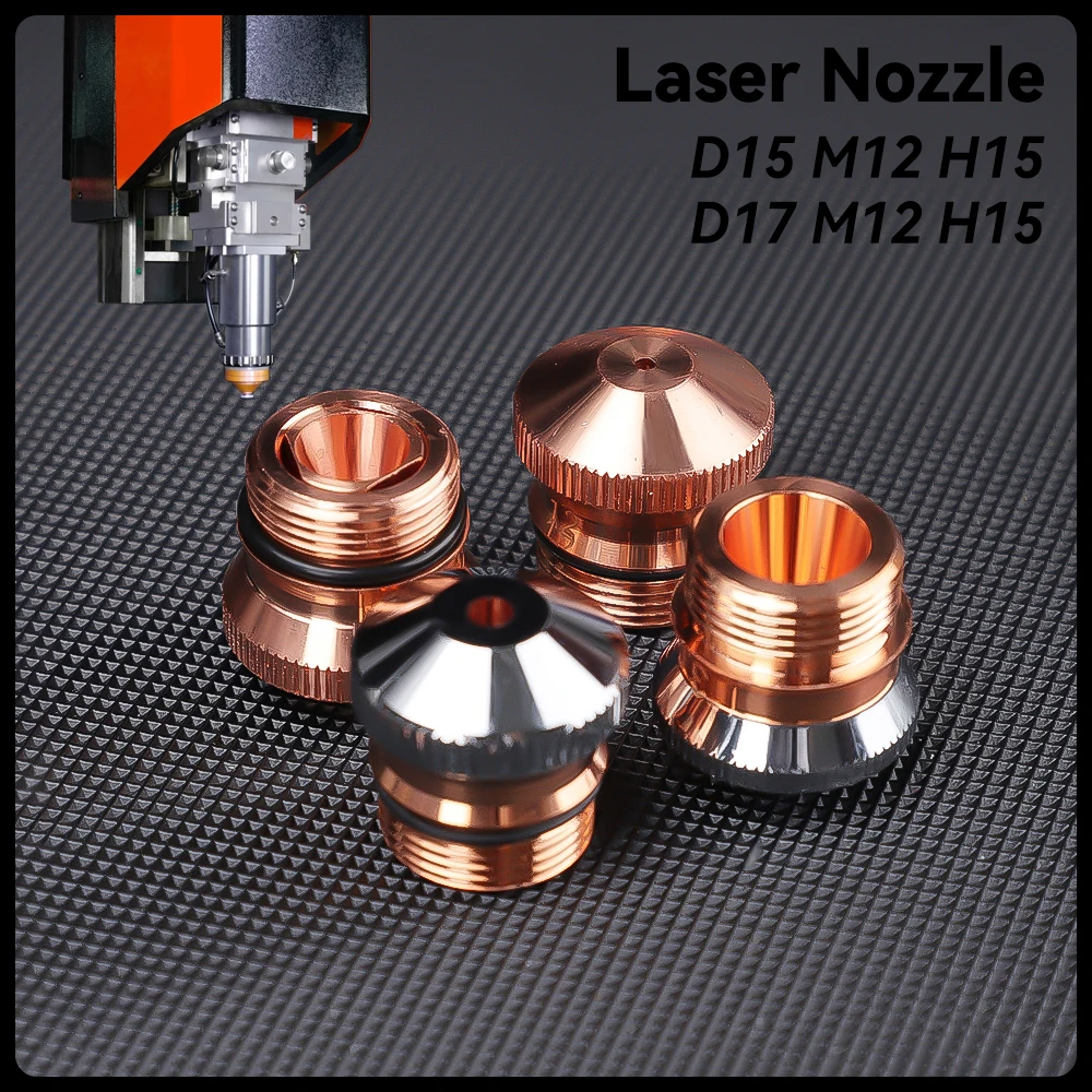 10pcs Laser Cutting Nozzles D15 M12 D17 M12 Single Double Chrome Copper Laser Nozzles for DNE Laser Cutting Head