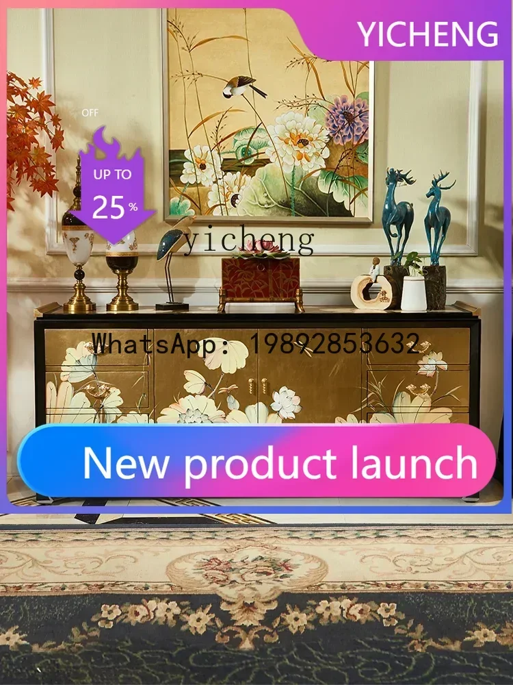 

sofa back cabinet solid wood porch dining side partition living room decorative tea table side cabinet