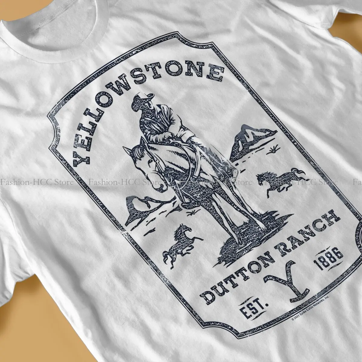 خمر رعاة البقر ختم تي شيرت للرجال ، دوتون رانش برنامج تلفزيوني تي شيرت الأساسية ، تصميم جديد #3