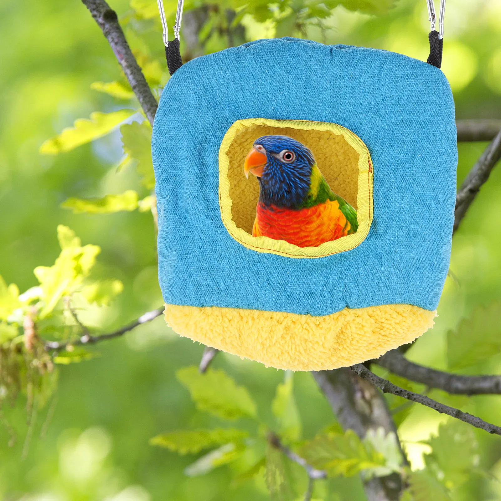 

Warm Bird Nest House Pet Supplies Parrot Bed Accessories Durable Material Adorable Design Play Rest Indoor Outdoor