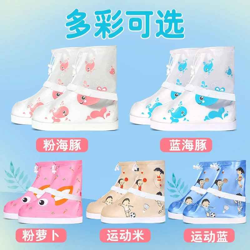 1 paio di copriscarpe per ragazzi e ragazze per stivaletti da pioggia copriscarpe copriscarpe antiscivolo riutilizzabili in PVC per scarpe scarpe