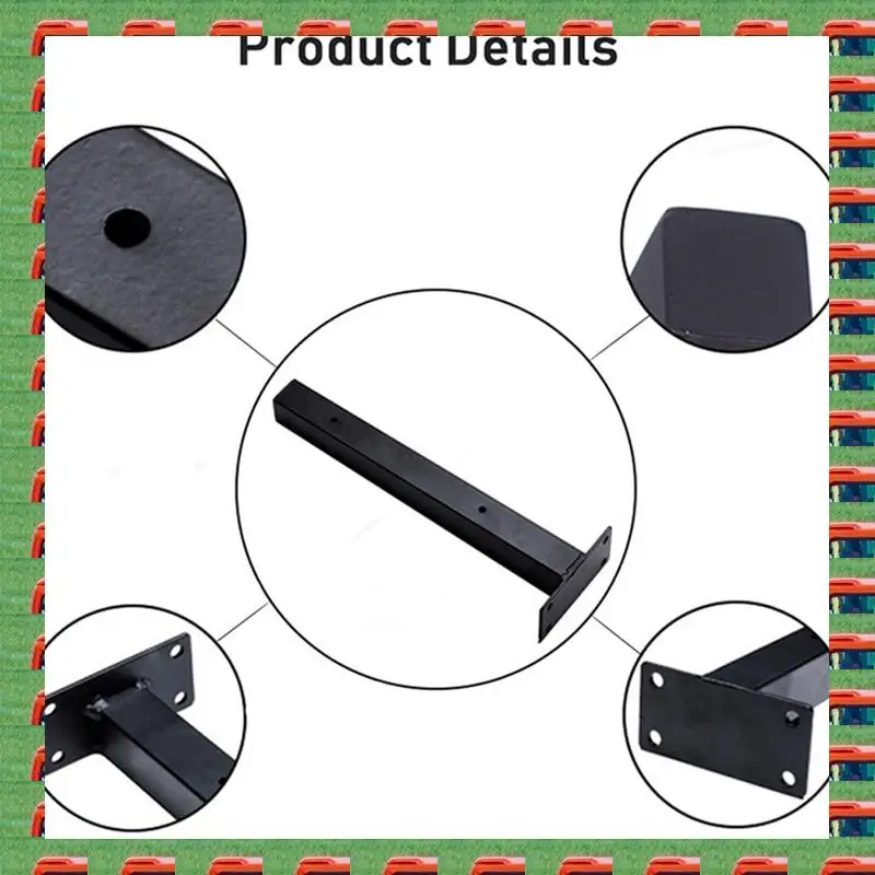 ABMO Wall Shelf Iron Support 2Pcs Heavy Duty Floating Bracket Black Board Home Office Kitchen Storage Rack Shoe Ledge