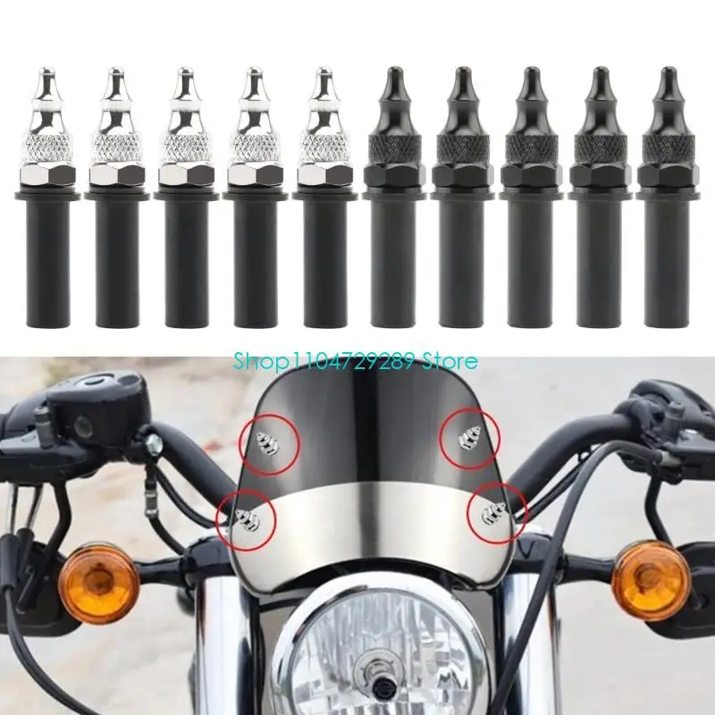 

D8KE 5pcs Stylish Windshield Bolt Screws Kits Complete Windshield Installation Kits