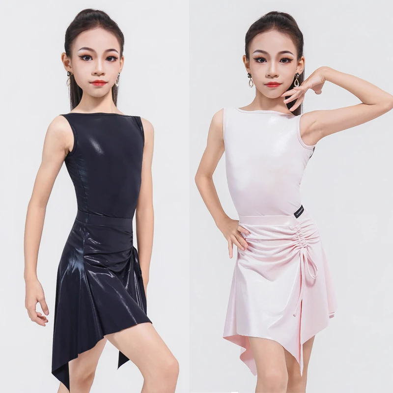 

Sleeveless Latin Dance Competition Dress Girls Latin Dance Performance Dress Kids Chacha Samba Ballroom Dance Clothing XS11331