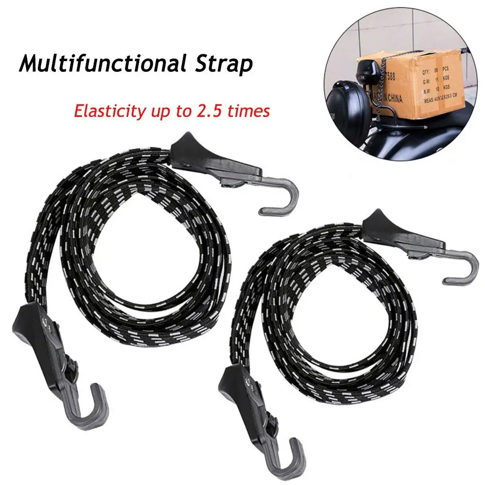 

Durable Adjustable Hook Bungee Locomotive Tail Rope Reinforce Car Tie Helmt Straps Motocycle Baggage Tying Rope Bike Bag Belt