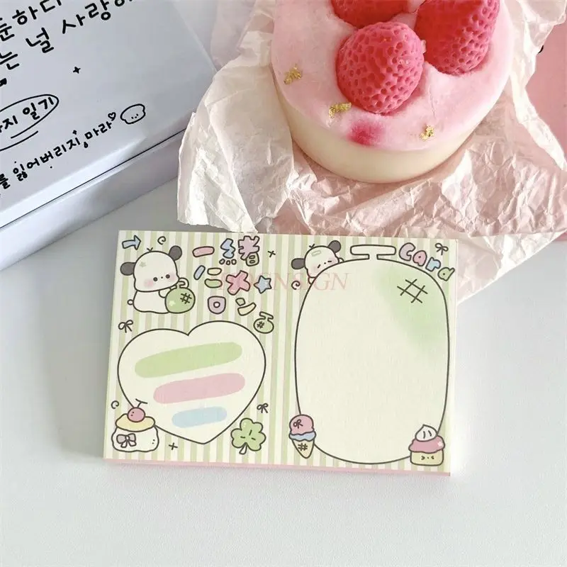 1book Cute and minimalist notebook with tearable student notes, high aesthetic decorative sticky notes