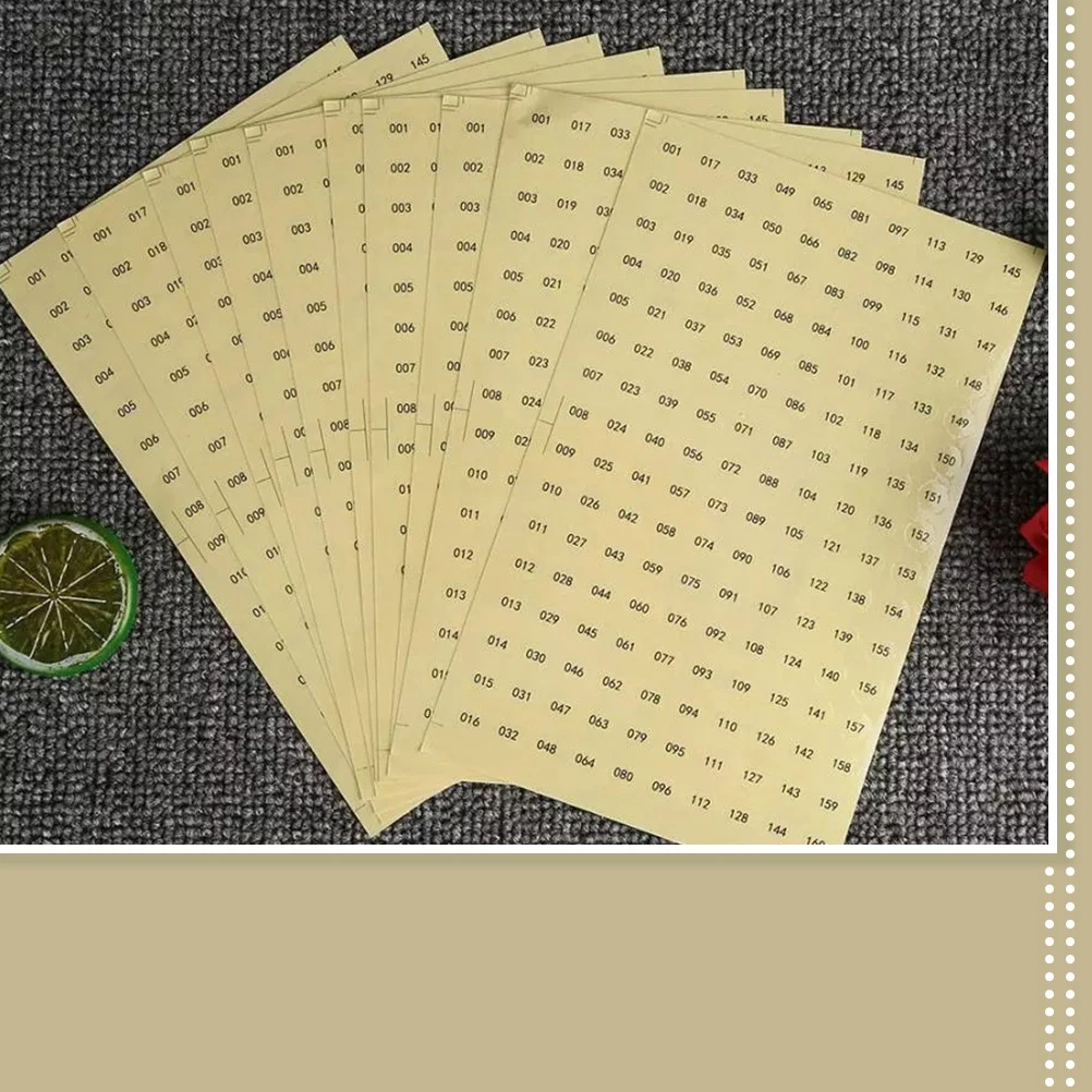 

Digital Label Stickers 6 Sheets Waterproof Adhesive Decals for Nail Art Decor Durable Long Lasting Large Quantity