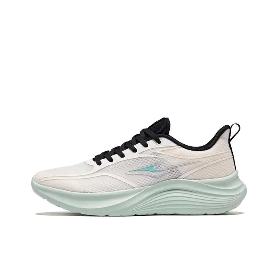 Erke Breathable Abrasion Resistant Breathable And Wear resistant Low top Casual Running Shoes Men's White Green