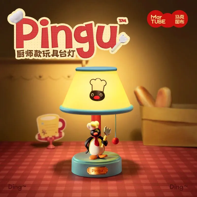 

Martube New Pingu Chef Series Desk Lamp Bedroom Girls Desktop Ornaments Atmosphere Lamp Pingu Nightlight Decor Birthday Gifts