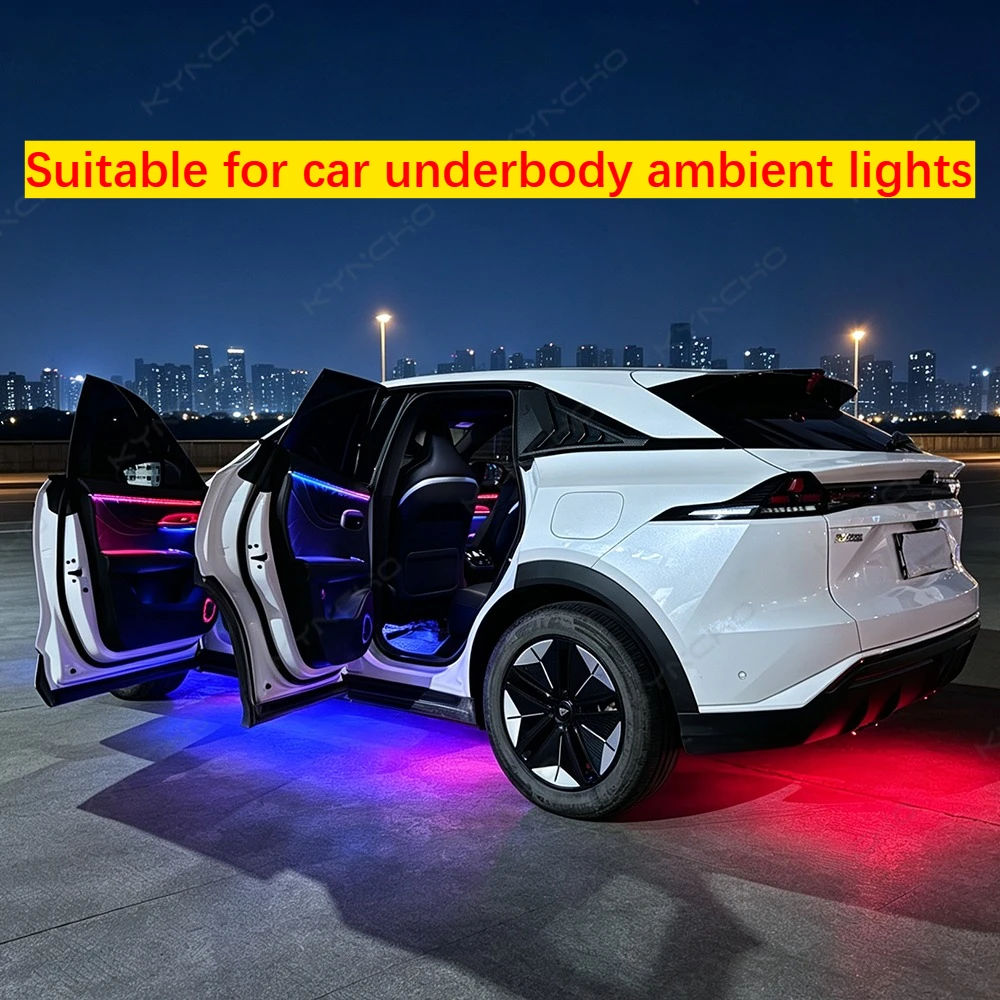 LED decorative underbody ambient lights for cars multi color adjustable compatible with various vehicle models