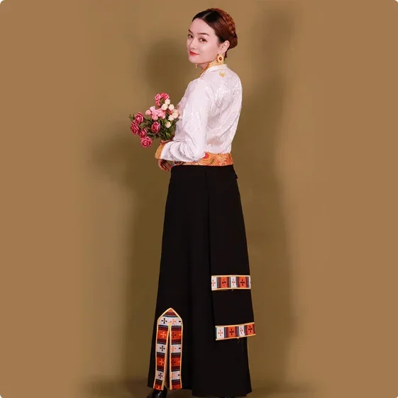 

Chinese Tibetan Wrap Skirt Women's Skirt Xizang Clothes