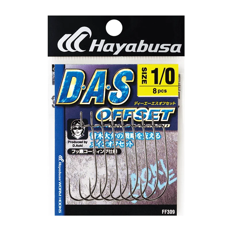 Hayabusa FF309 Narrow Crank Hook Surface Worm Road Sub Soft Bait Hook Dedicated To Aoki Daisuke