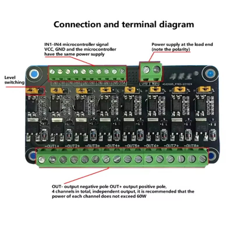 

8-канальный модуль MOSFET для микроконтроллеров и ПЛК, усилитель, полевой транзистор, оптопара, изоляция, управление ШИМ, выключатель света