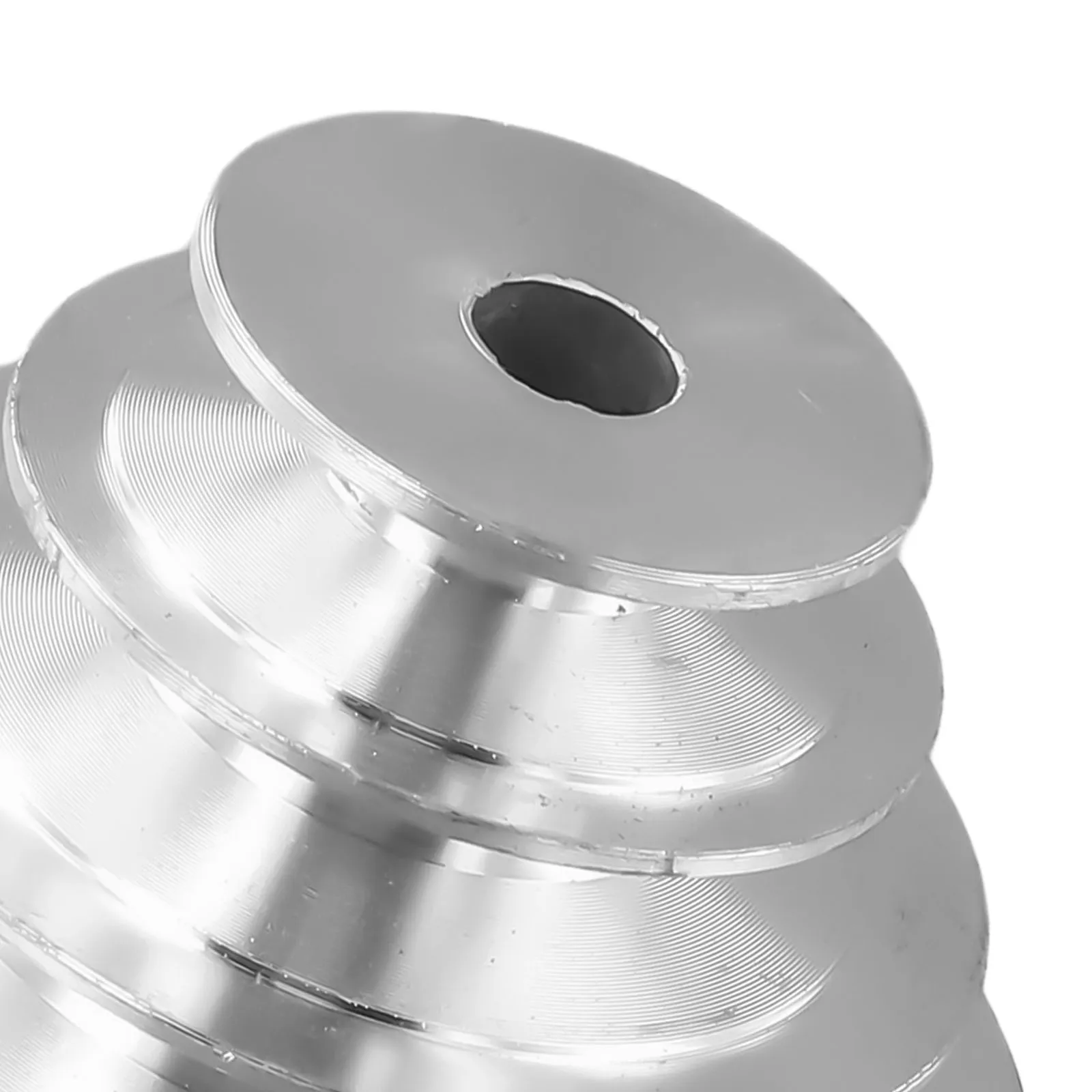 For A Type V-shaped Pulley Pulley Timing Belt Aluminum Transmission Wheel Drill Press Motor Drive Silver Color