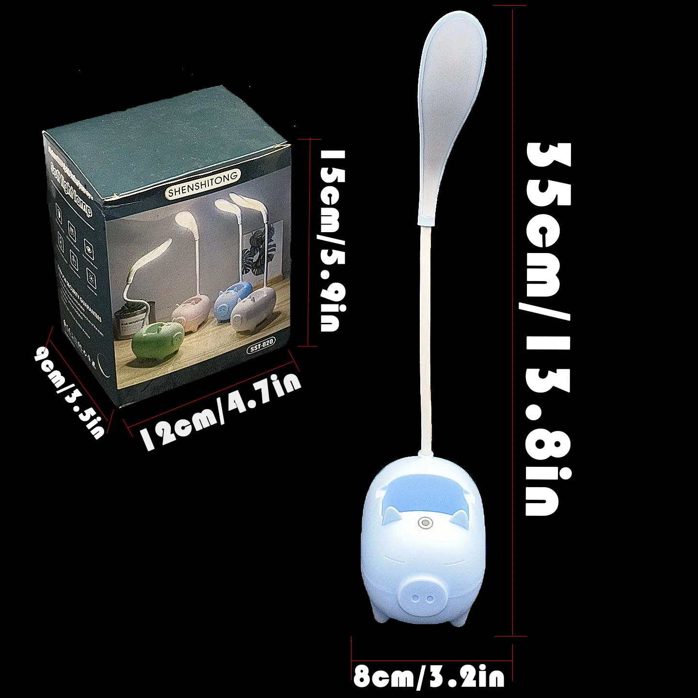 LED desk lamp USB charging pen holder student reading light touch screen desktop learning night light