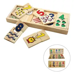 Self-Correcting Number Puzzles Developmental Toys Wooden 20 Pieces, Great Gift for Girls and Boys -  3, 4, 5 Year Olds