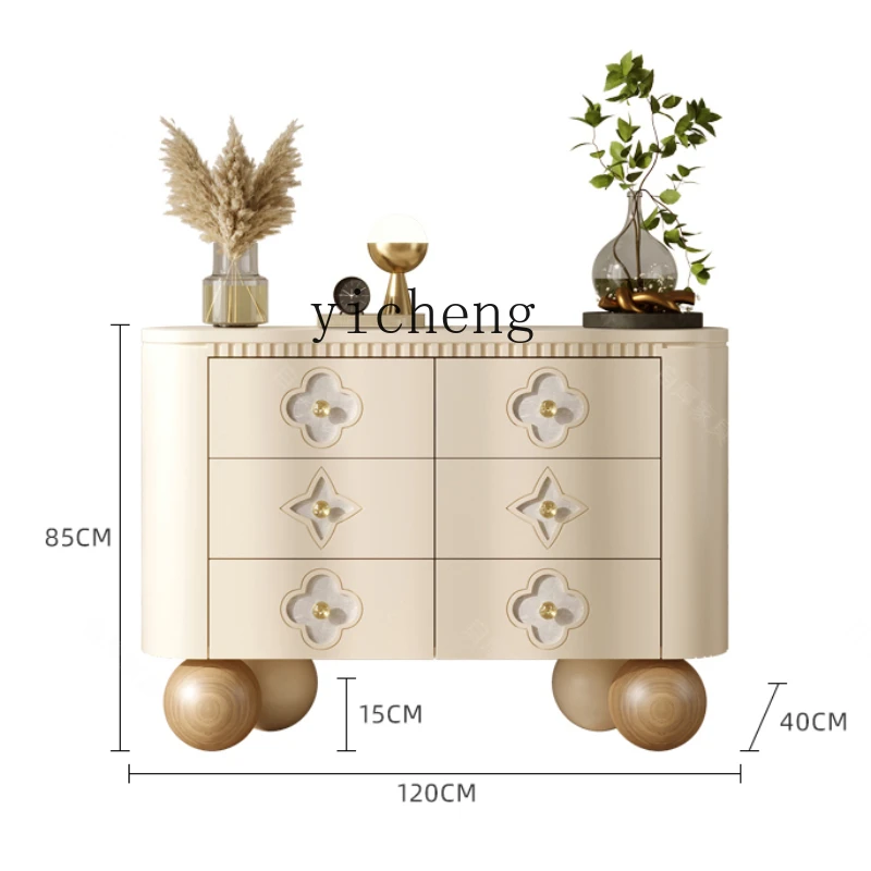 

Tqh Cream Style Solid Wood Chest of Drawers Bedroom Storage Organizer Chest of Drawers Chest of Drawer