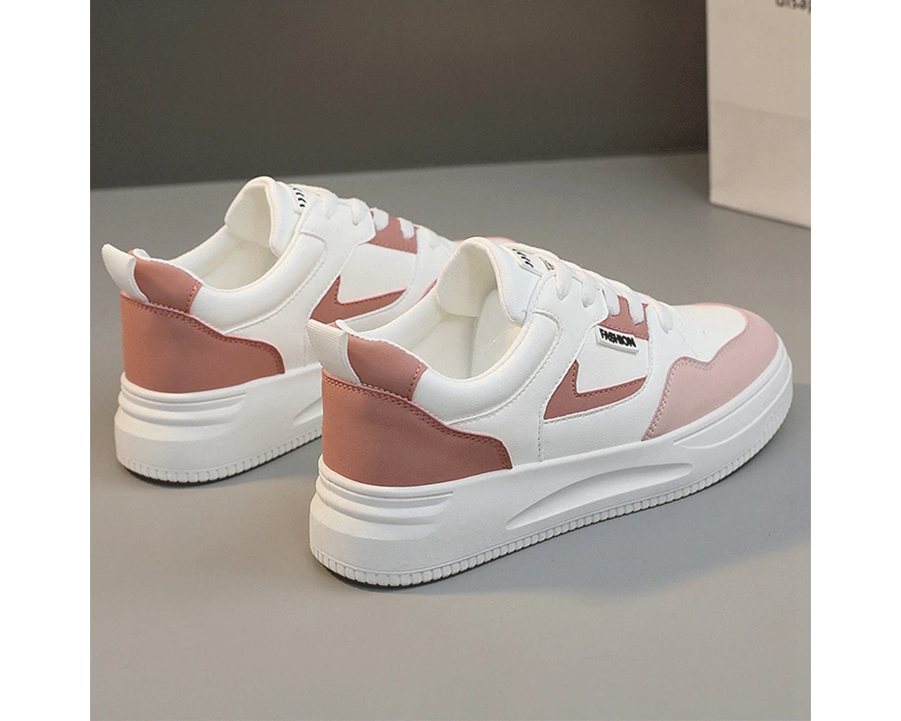 2024 Spring Women Round Toe Sneakers Femme Casual Daily White Sporty Shoes Korean Style Casual Platform Shoes Espadrille Femme