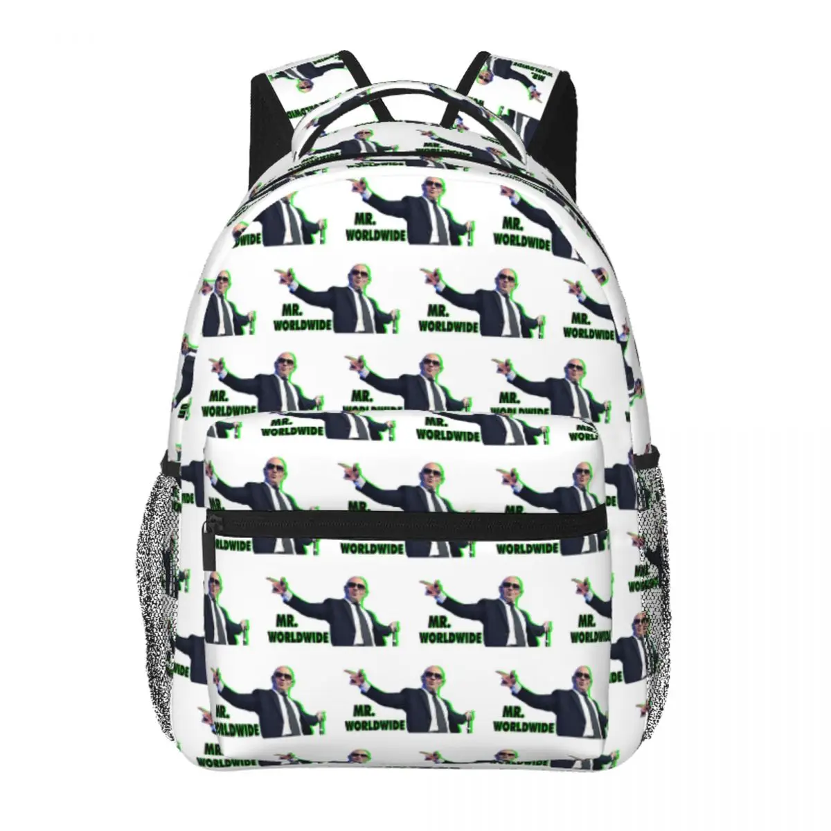 

UNIQUE - Mr Worldwide Cool Backpack Student Boys Girls BookBag Children School Bag Computer Shoulder Bags for Men Women