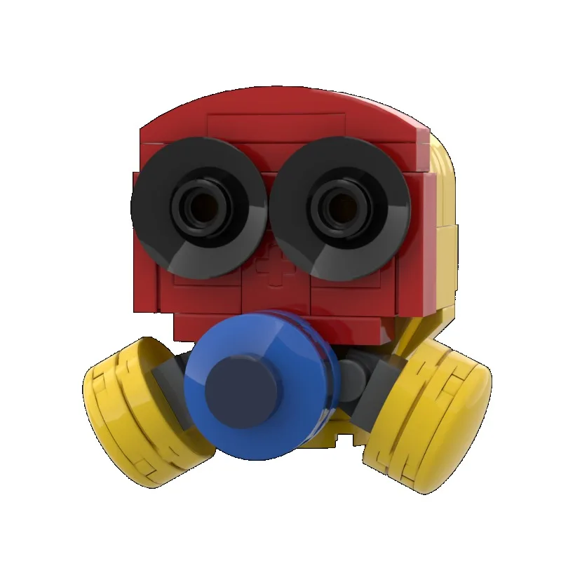 MOC player gas mask creative building blocks horror puzzle adventure game character assembly model brick toy gift for time fans view 6