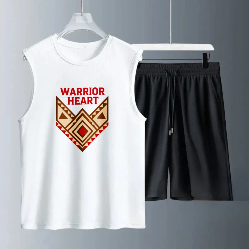 

Men's Tank top Sets Short Sleeve+ Shorts Fashion Polyester drip clothing Suit for man Breathable men's suits Summe