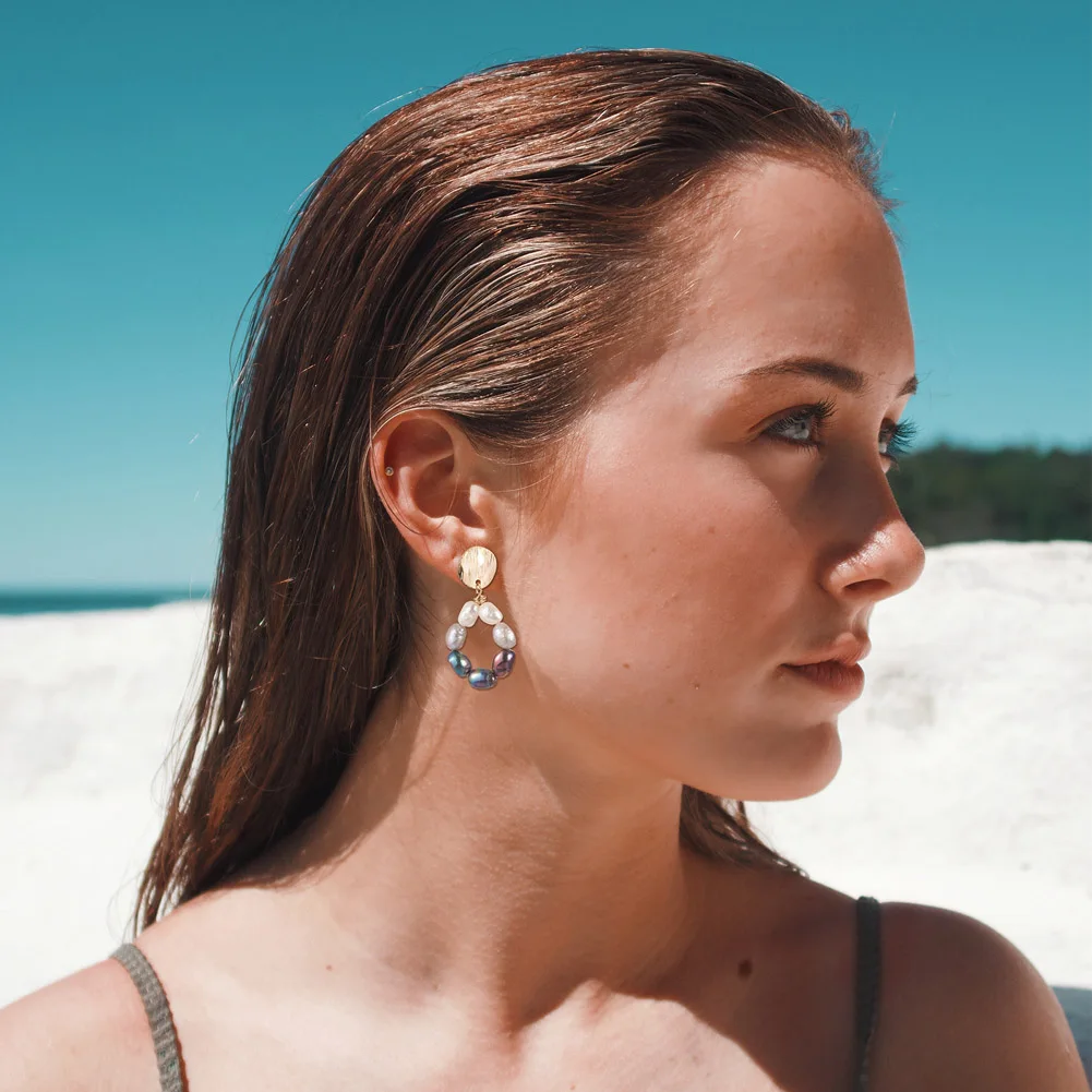 100Pcs Irregular Round Natural Cultured Freshwater Pearl Beads Assorted Dyed Color Beading Bracelet DIY Jewelry Making Findings