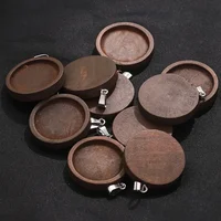 Brown Wooden Round Blank Pendant Wood Pendant Tray Accessories
