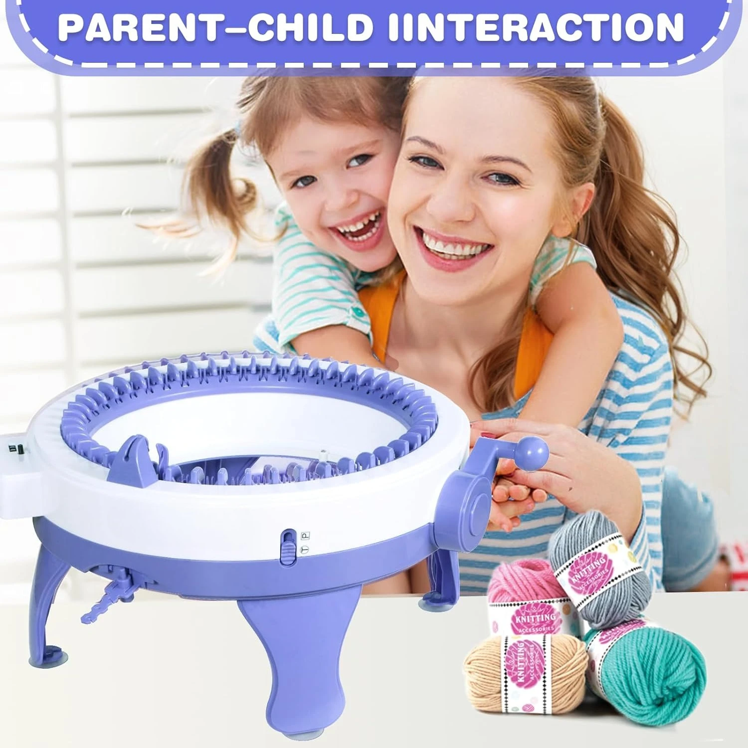 

Knitting Machine 48 Needles,Smart Circular Knitting Machine, Knitting Crochet Machine with Row Counter,Factory Direct Sales