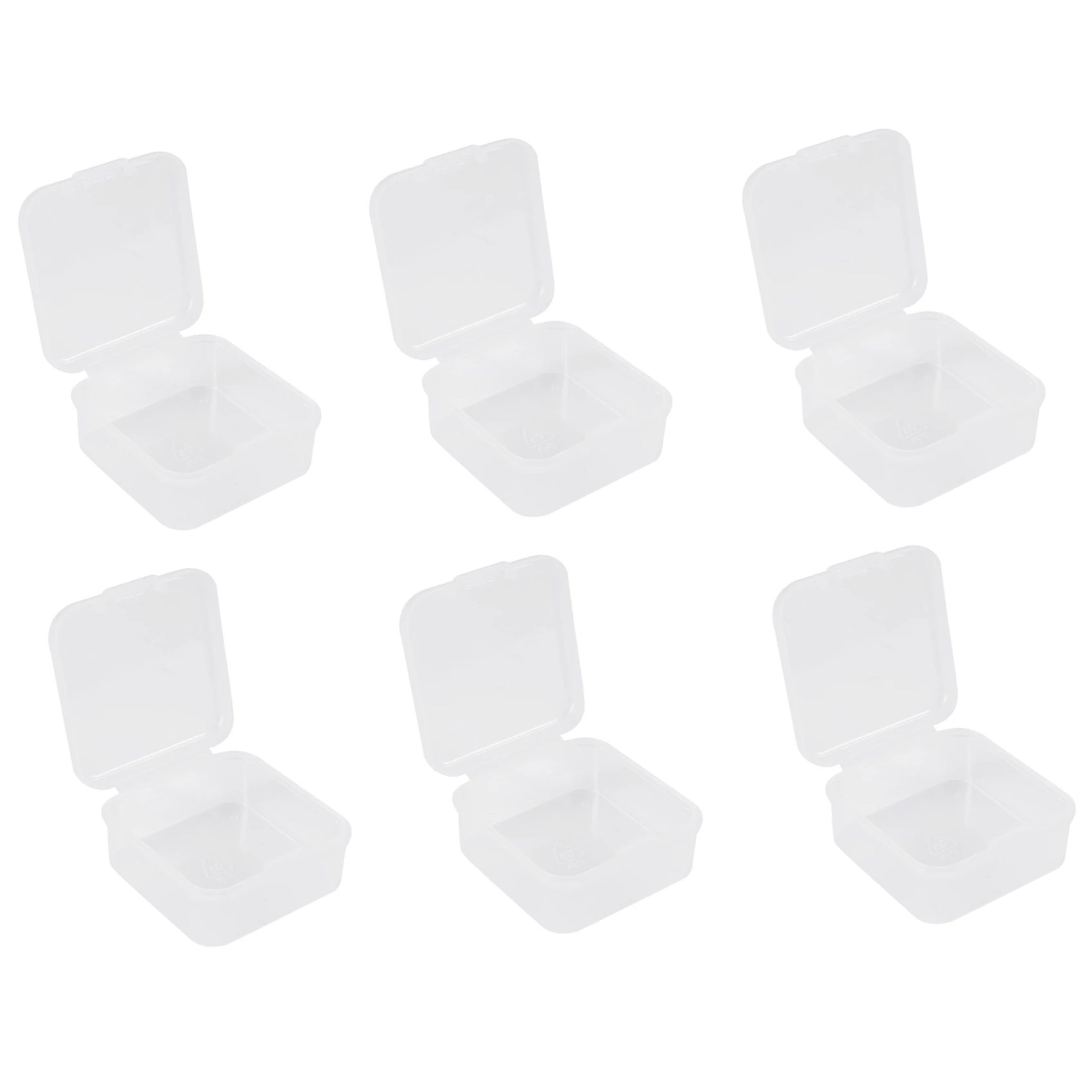 6 Pieces Mini Plastic Clear Storage Box for Collecting Small Items, Beads, Jewelry, Business Cards