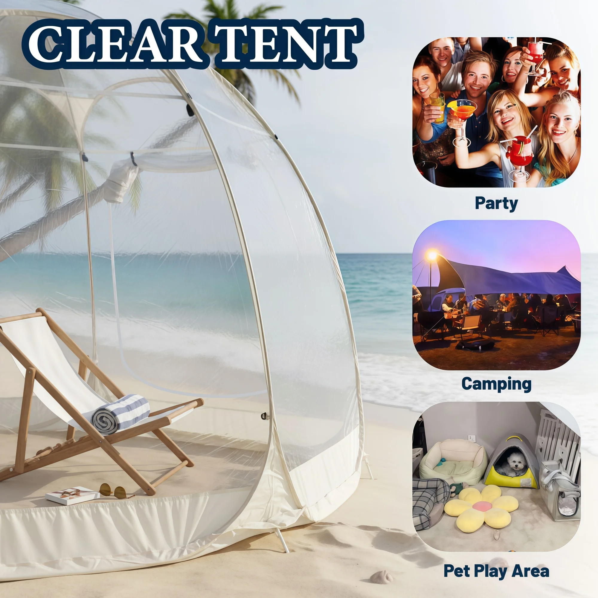 Large Quick-Set Bubble Tent Portable Outdoor Igloo Extreme Cold Resistant Winter Shelter for Camping And Backyard Use image 3