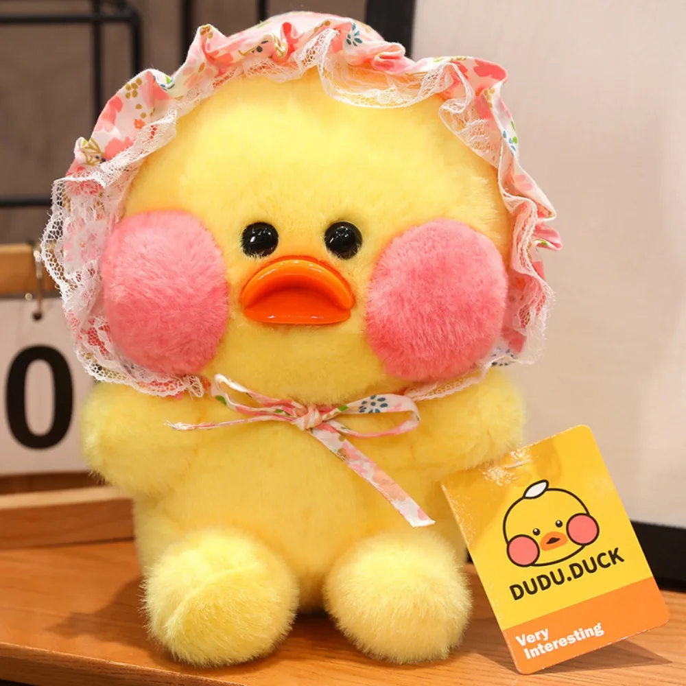 

Плюшевая плюшевая игрушка Lalafanfan Duck, милая обнимашка Flifan Duck, желтая утка, плюшевая кукла, мягкая мультяшная кукла-утка